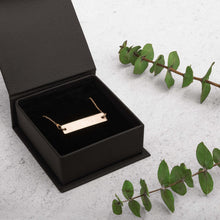 Load image into Gallery viewer, Engraved Silver Bar "STRUT" Chain Necklace