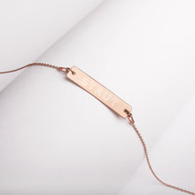 Load image into Gallery viewer, Engraved Silver Bar "STRUT" Chain Necklace