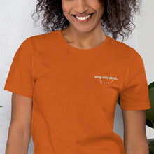 Load image into Gallery viewer, "Pray and Strut Everyday" Embroidered Short-Sleeve Unisex T-Shirt